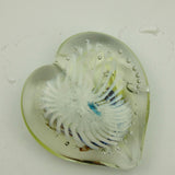 Green and Brown Angel Wing Heart Paperweight (with a cheeky little bit of turquoise!)