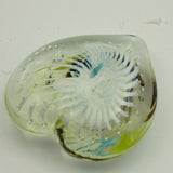 Green and Brown Angel Wing Heart Paperweight (with a cheeky little bit of turquoise!)