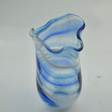 Blue, Turquoise and White Freeform  "Demo" Vase