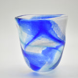 Blue, Turquoise & White Open  "Demo" Vase