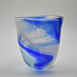Blue, Turquoise & White Open  "Demo" Vase