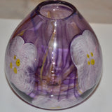 Purple and  Pink Flower Egg Shaped Vase