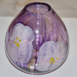 Purple and  Pink Flower Egg Shaped Vase