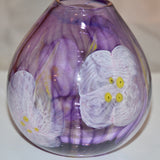Purple and  Pink Flower Egg Shaped Vase