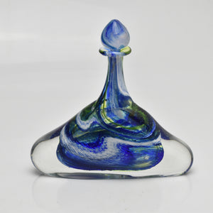 Blue and Green Oval Scent Bottle