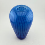 Blue Striped Ginger Jar Shaped Vase