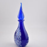 Blue and White Teardrop Shaped Oval Scent Bottle