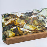 “Mist Over Belstone Tor” (Dartmoor) Flat Panel in Oak Stand