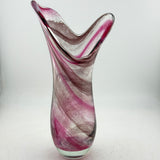 Ruby and Charcoal Freeform  "Demo" Vase lxi