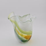 Green, Amber & White  "Demo" Vase ixxxx