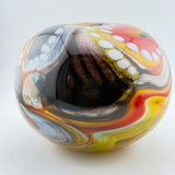 Orange, Black, Yellow and White Journey Round Vase