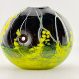 Black and Yellow “Night Walk” Oval Vase