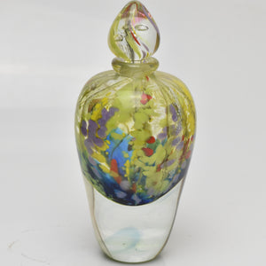 "English Country Garden" Scent Bottle with Heavy Clear Glass Base ii
