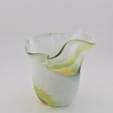 Green, Amber & White  "Demo" Vase ixxxx