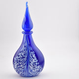 Blue and White Teardrop Shaped Oval Scent Bottle