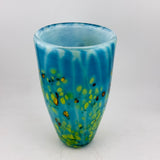 Turquoise and Yellow  "Pollination ” Vase