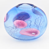 Blue Jellyfish Oval Vase