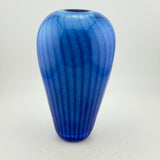 Blue Striped Ginger Jar Shaped Vase