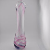 Tall Pink, Purple & White Freeform  "Demo" Vase v