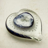 Lilac and White Angelwing Heart Paperweight