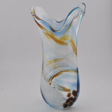 Blue, Brown & White Freeform  "Demo" Vase xxiii