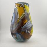 Pink, Yellow, Black and White “Journey from Rotherhithe” Large Vase
