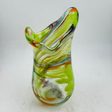 Orange, Green & Black  "Demo" Vase