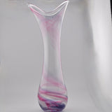 Tall Pink, Purple & White Freeform  "Demo" Vase v