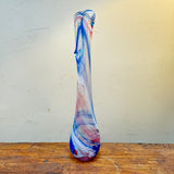 Blue, White and  Pink Tall Freeform  "Demo" Vase