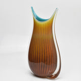 Amber and Turquoise "Fishtail" Vase