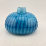 Turquoise Striped Bud Vase