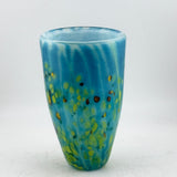 Turquoise and Yellow  "Pollination ” Vase