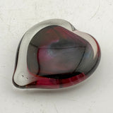 Pink and Black Heart Paperweight