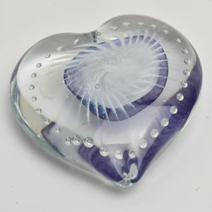 Purple and White Heart Paperweight xiii