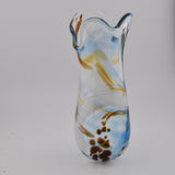 Blue, Brown & White Freeform  "Demo" Vase xxiii