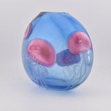 Blue Jellyfish Oval Vase