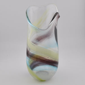 Black, Green, Jade and White  "Demo" Vase (with a sneaky little bit of lilac!)  xxxx