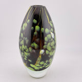 “Climber” (Bindweed!) Black, White and Green vase