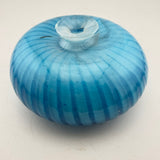 Turquoise Striped Bud Vase /Flask (second)