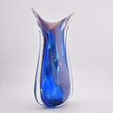 Small Turquoise, Lilac and Blue "Fishtail" Vase