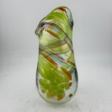 Orange, Green & Black  "Demo" Vase