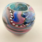 Pink, Turquoise, Black and White Journey Rosebowl (Second)