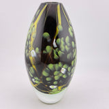 “Climber” (Bindweed!) Black, White and Green vase