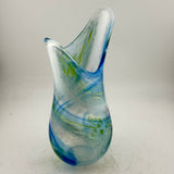 Blue, Green & White “Demo" Vase x