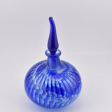 Blue and White Stoppered "Bubbles" Flask
