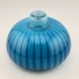 Turquoise Striped Bud Vase