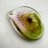 Pink and Green Angelwing  Heart
