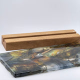 “Mist Over Belstone Tor” (Dartmoor) Flat Panel in Oak Stand