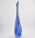 Tall Turquoise, Lilac and Blue "Fishtail" Vase i