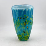 Turquoise and Yellow  "Pollination ” Vase